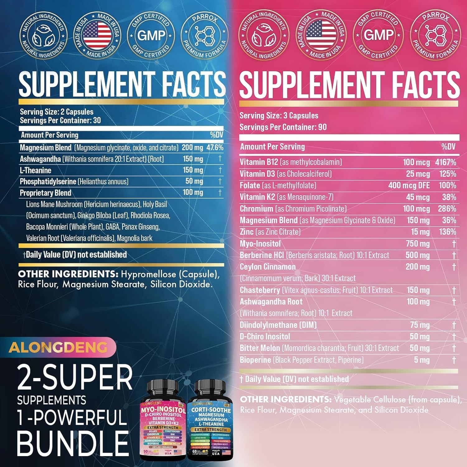 NEW ALongDeng Soothe-Smooth Bundle,Soothe & Smooth Bundle Multivitamin Combo