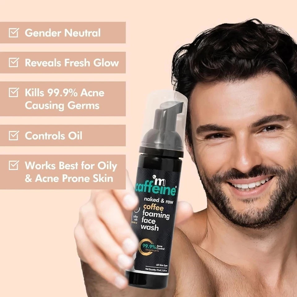 mCaffeine Coffee Foaming Face Wash Anti Acne Face Wash Acne Prone Skin – 75ml