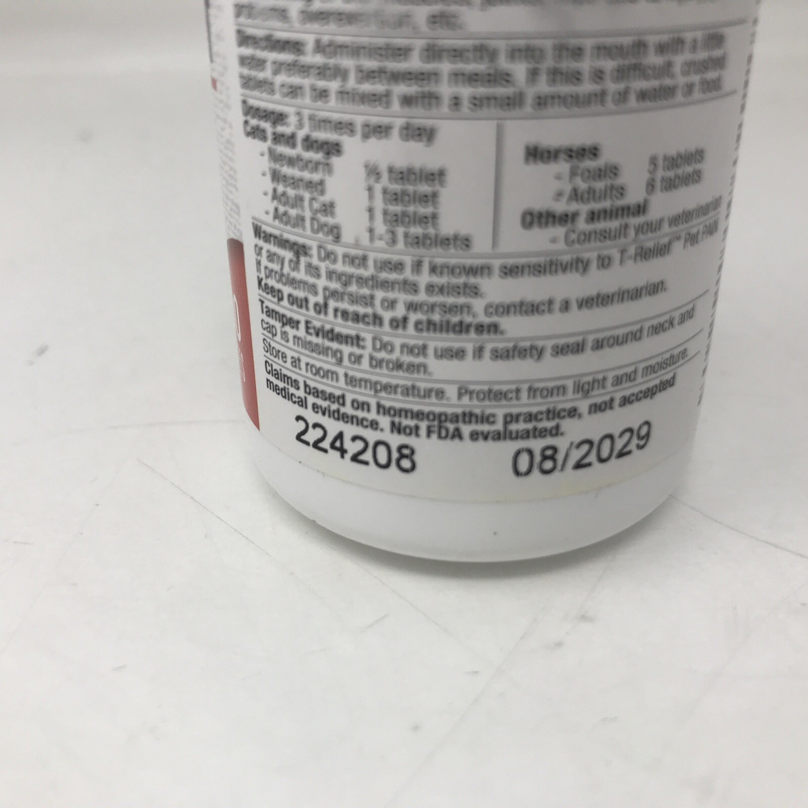 MediNatura T-Relief Pet Pain Arnica +12 90 Tablet Exp 08- 2029