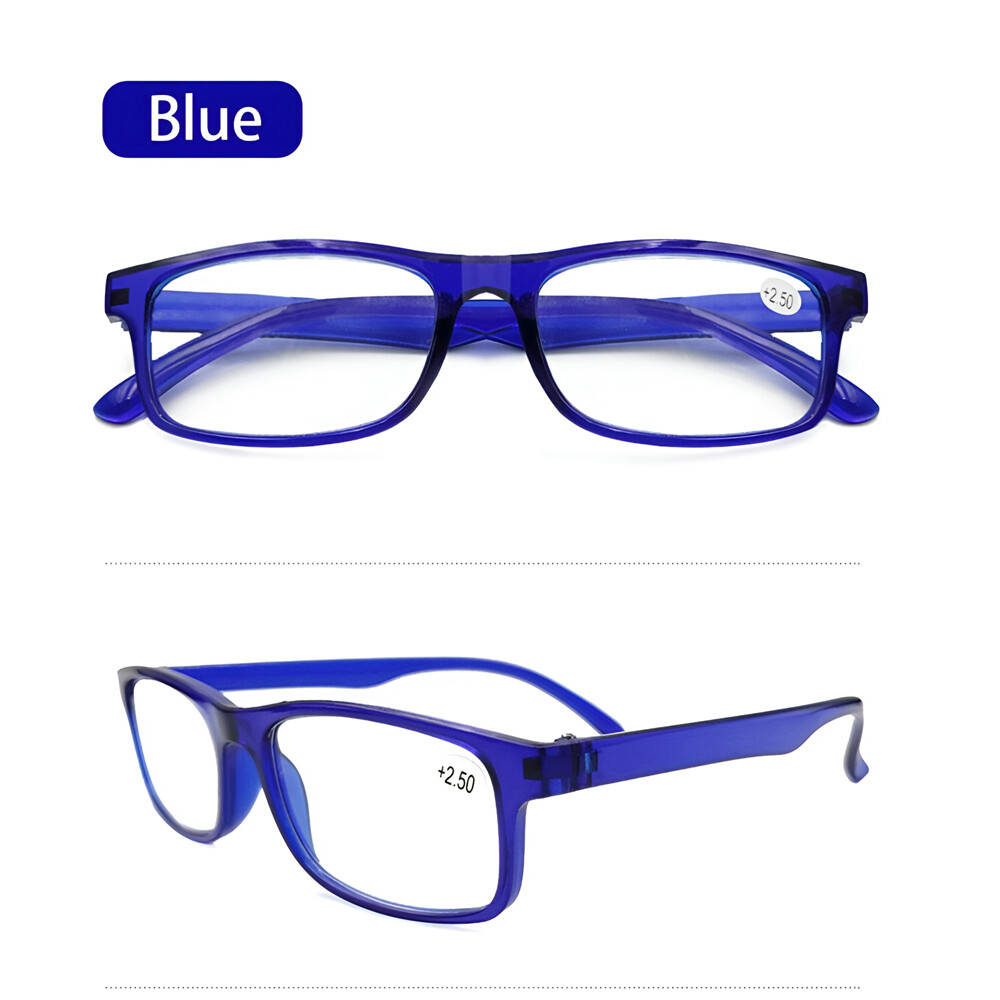 4 Pair Rectangular Power Reading Reader Glasses For Mens Womens 1-3