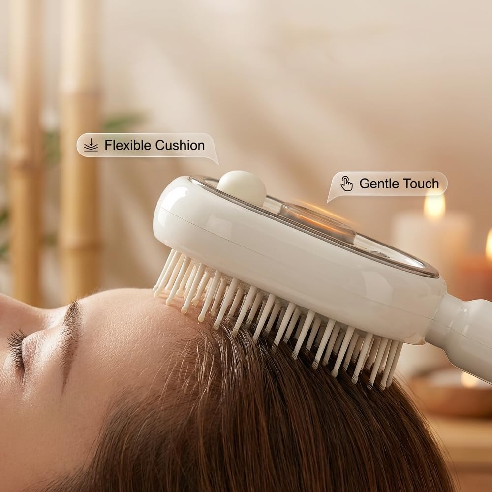 Electric Spray air Cushion Massage Comb, 3-in-1 Electric Mist Spray Hair Brush