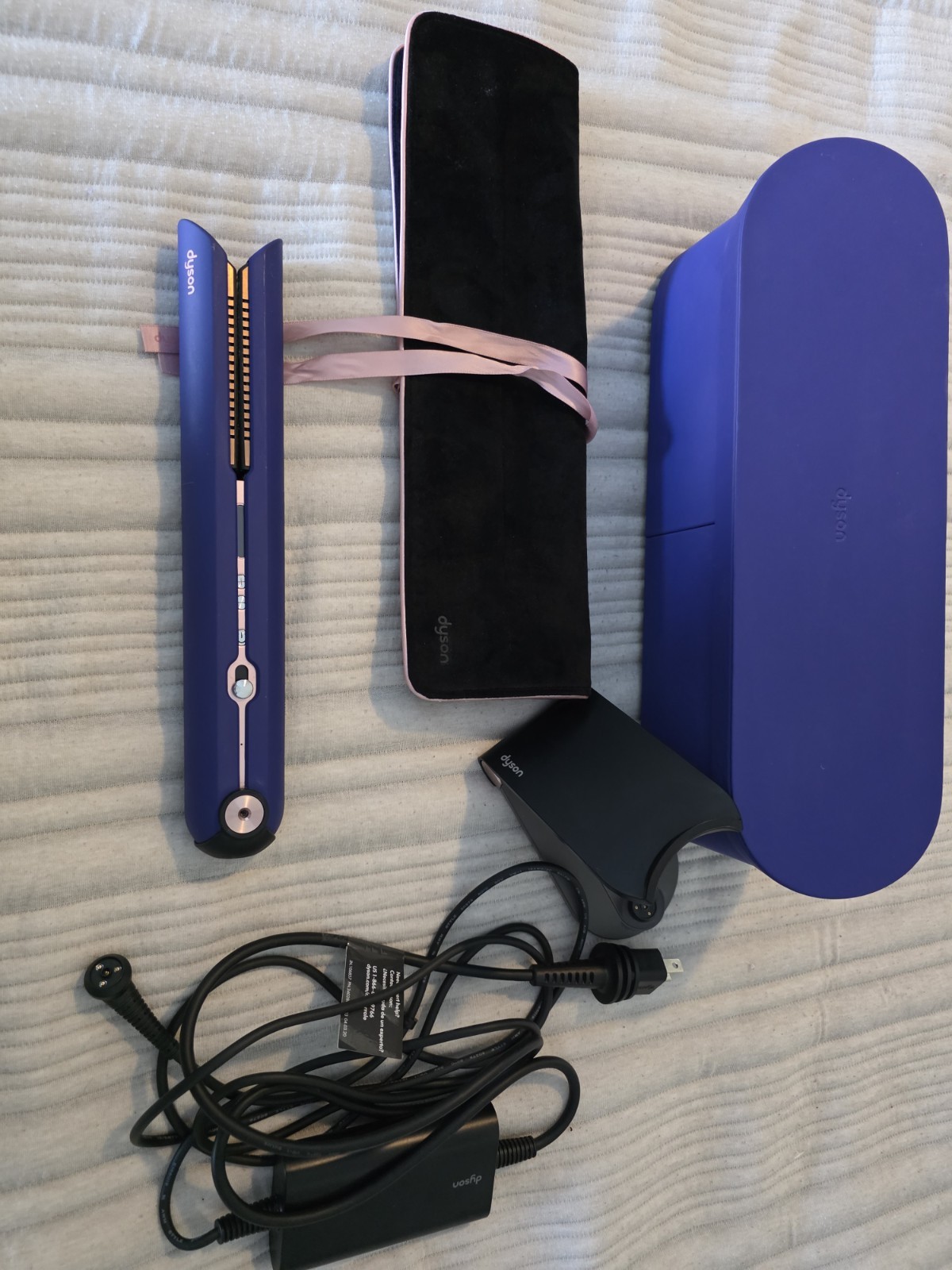 Dyson Corrale HS07 Cordless Hair Straightener Flat Iron Blue w/ Case & Charger