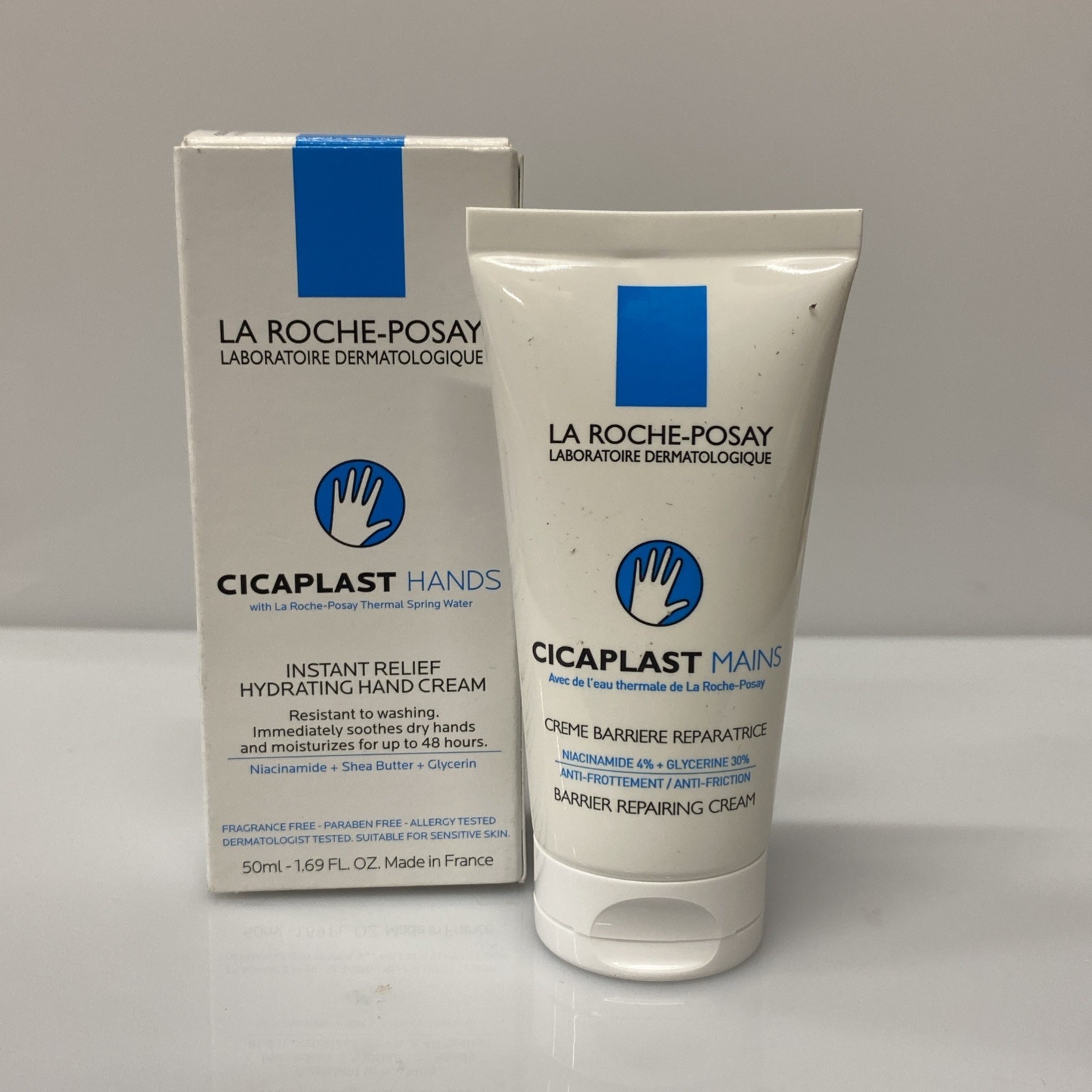 La Roche Posay Cicaplast Repairing Hand Cream 1.69 Oz -Open Box