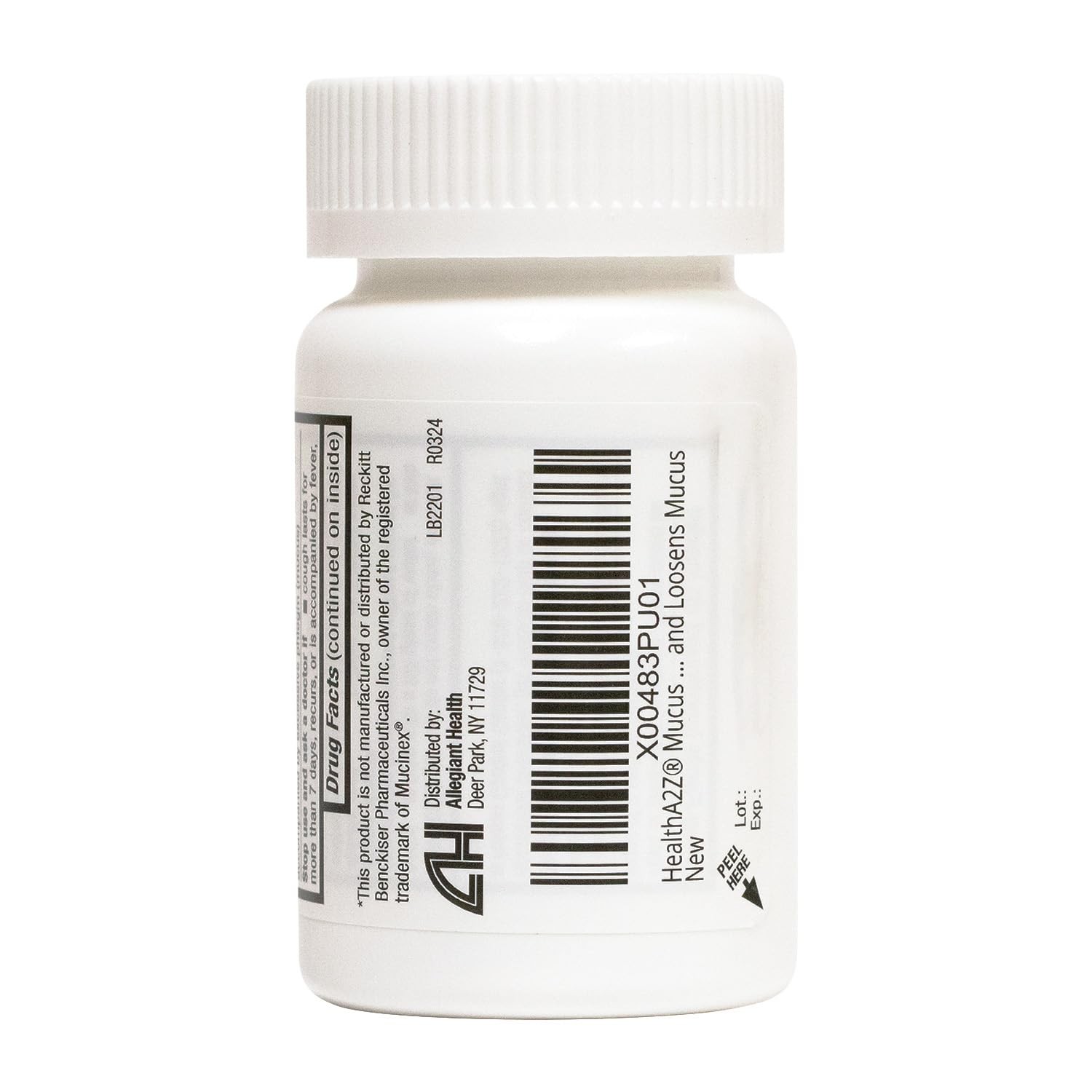 HealthA2Z® Mucus Relief | Guaifenesin 600 mg | 12 Hour | No 75 Count, White