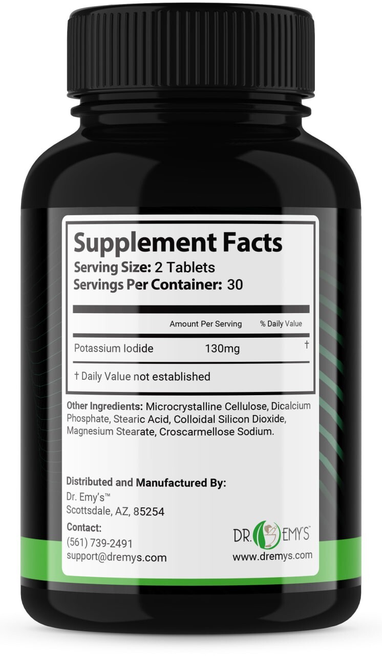 (3PK) – Potassium + Iodide Pills Tablets☆130 mg Supplement☆Survival Kit Fallout