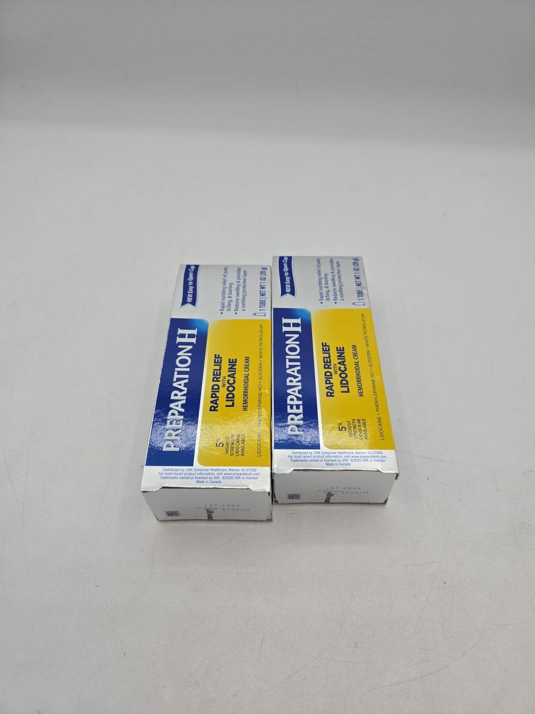 LOT OF 2 Preparation H Rapid Relief with Lido Hemorrhoid 1oz EXP12/2025+ Free