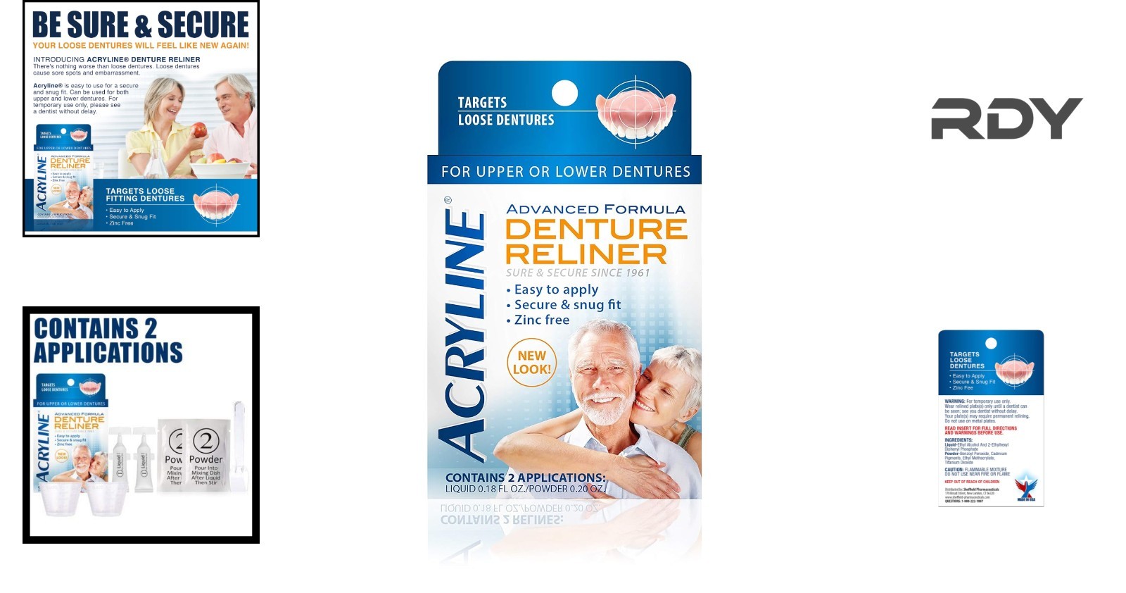 Denture Refit Solution – Easy to Apply, Tightens Both Upper & Lower Dentures