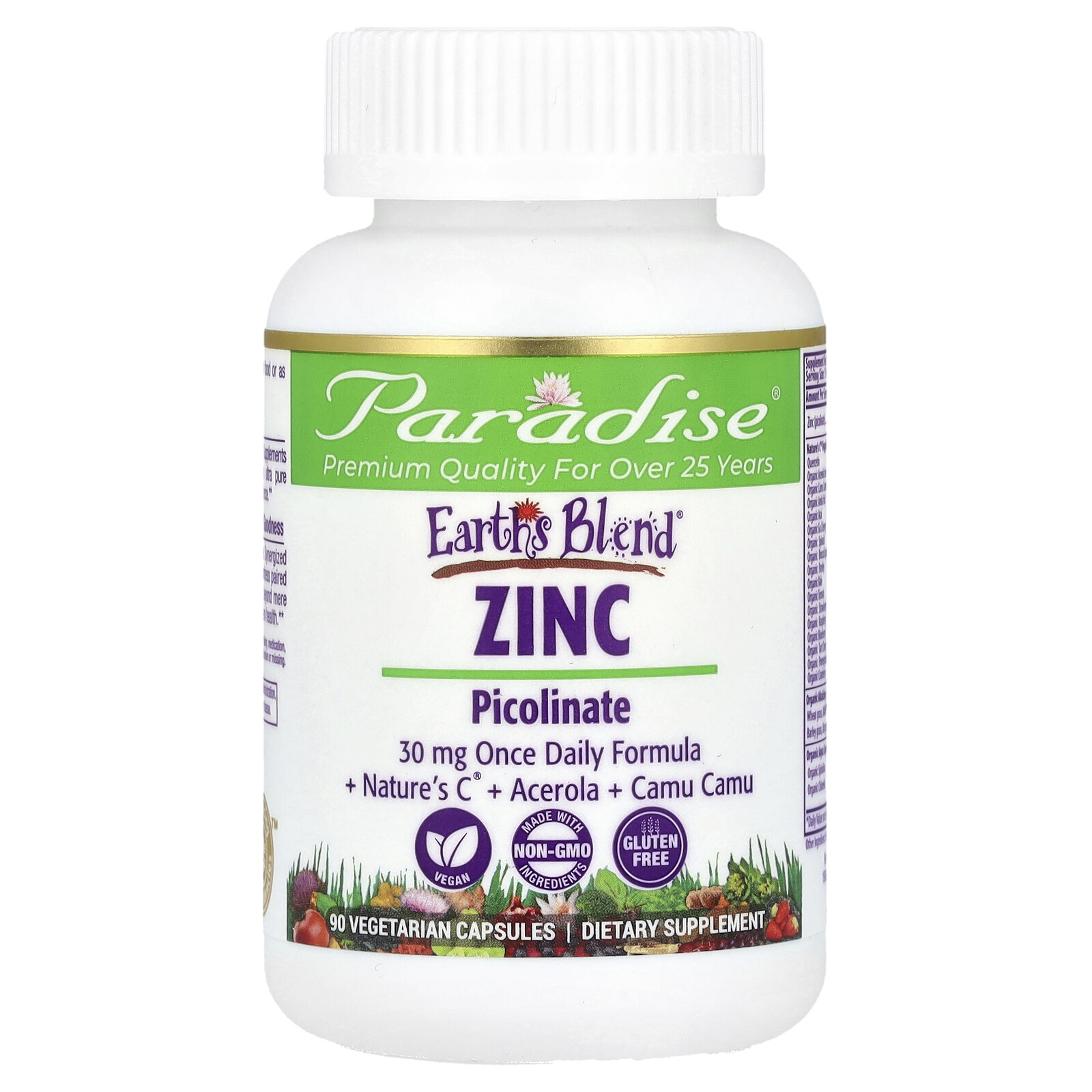 Earth’s Blend, Zinc Picolinate, 30 mg, 90 Vegetarian Capsules