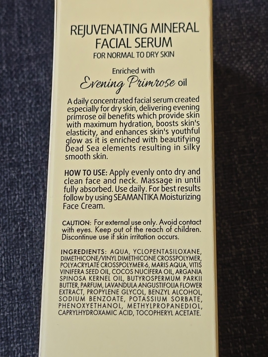 SEAMÁNTIKA REJUVENATING MINERAL FACIAL SERUM $79 On Site Made In ISRAEL.