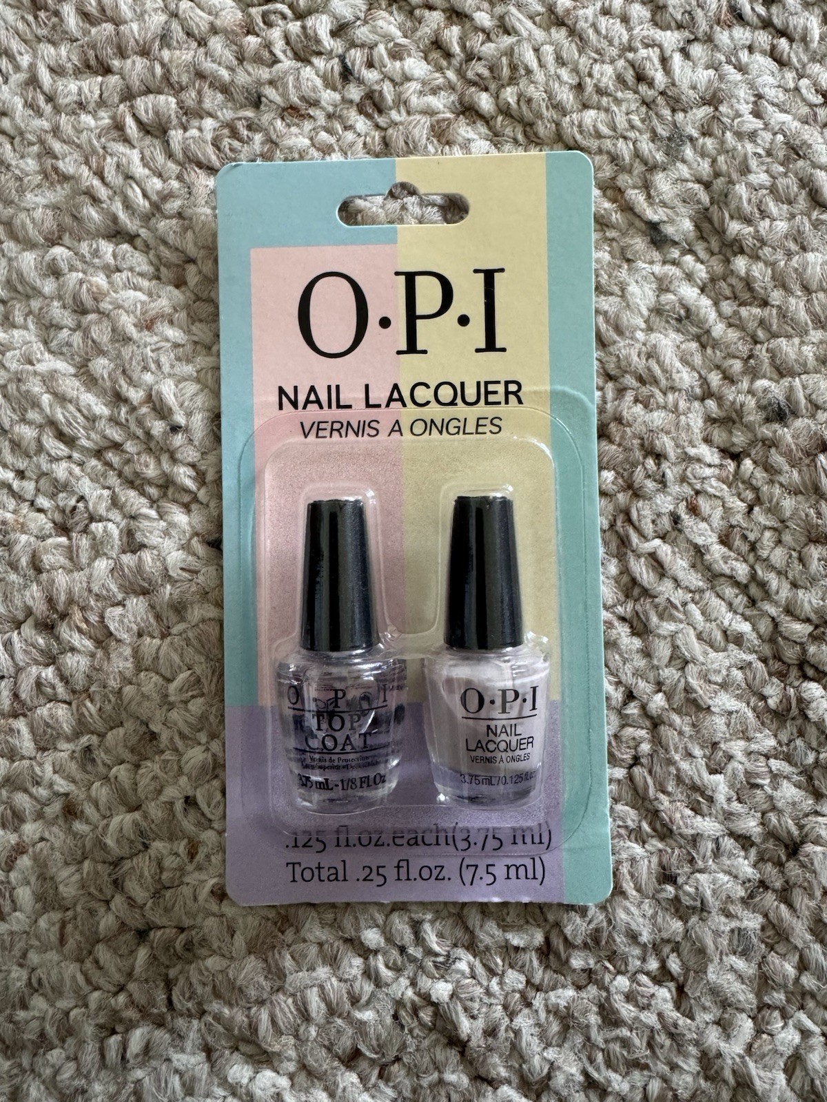 OPI Nail Lacquer Clear Gloss Top Coat Mini Duo Set 0.25 fl oz (7.5 ml)
