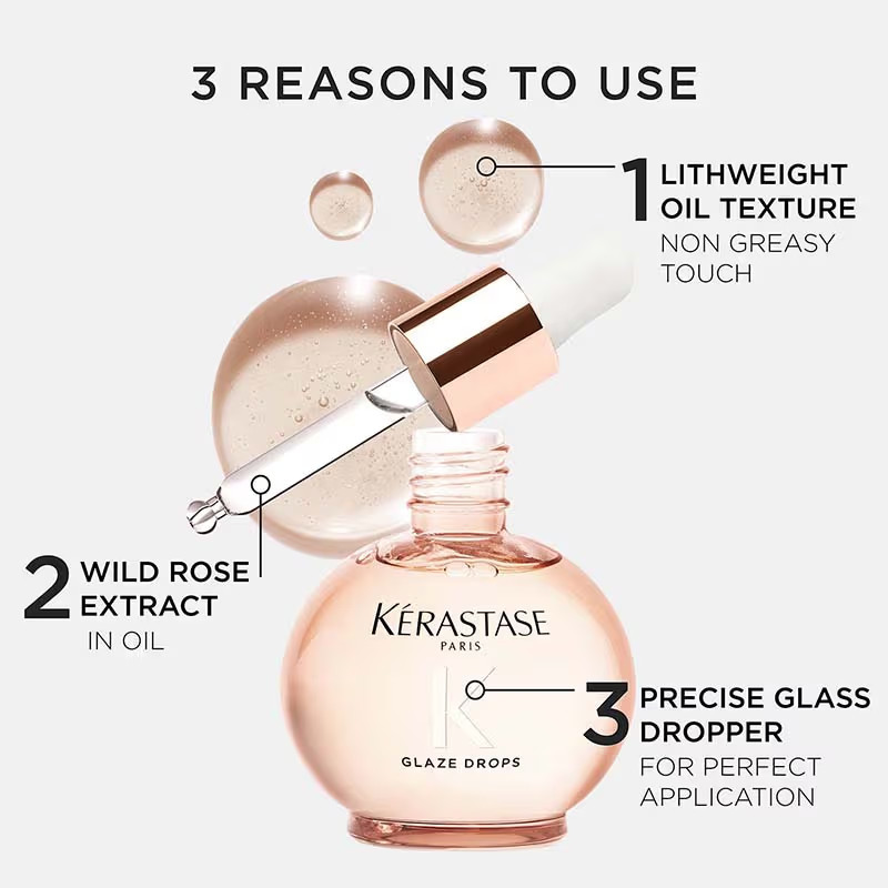 Kerastase Gloss Absolu Anti-Frizz Glaze Oil Drops For Bouncy & Glossy Hair, 45ml