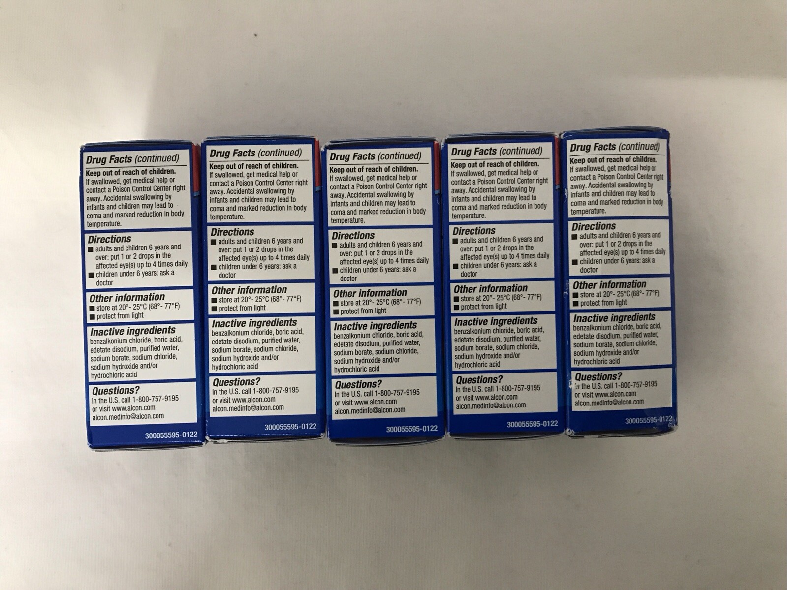 Exp 05/2027) 5 Boxes Naphcon A Eye Allergy Relief Drops 15 ml(0.5oz)