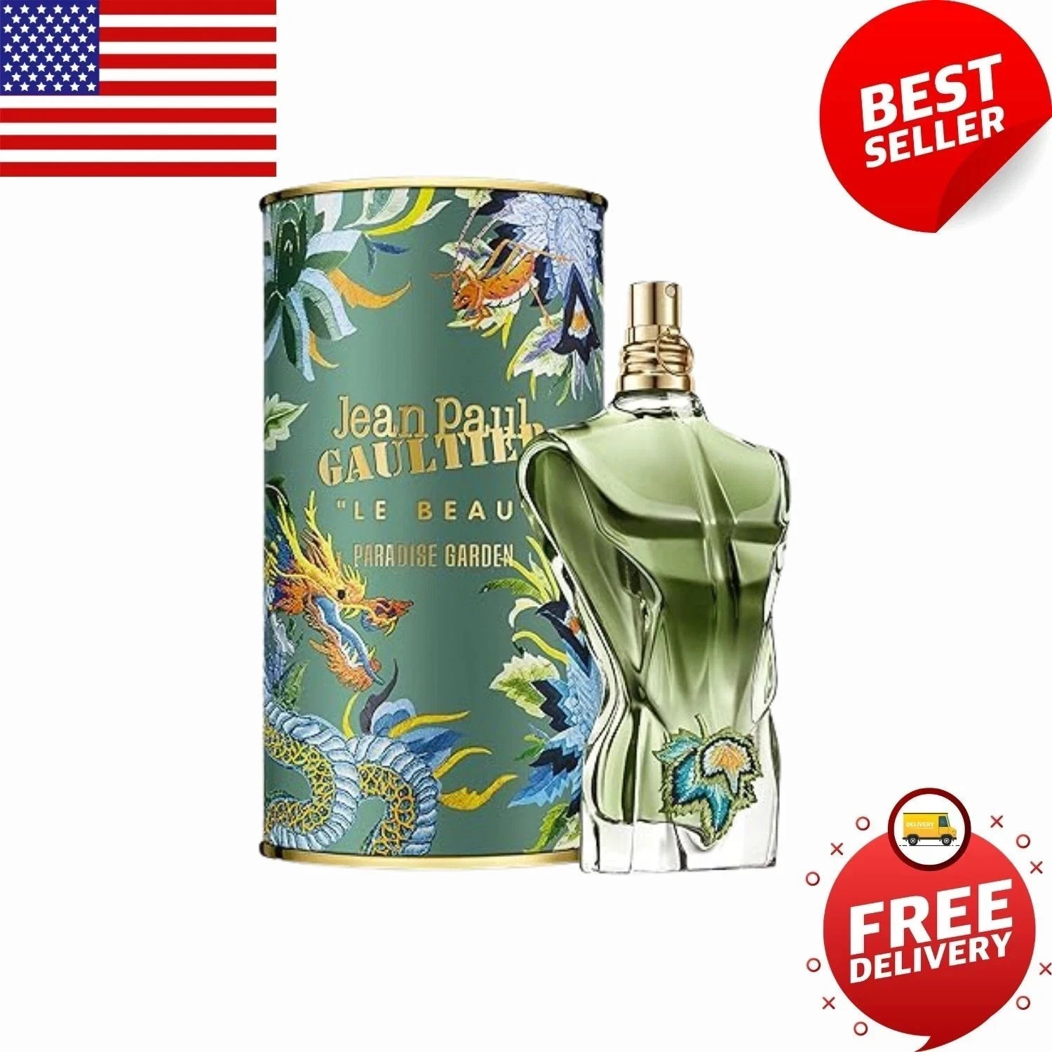Jean Paul Gaultier Le Beau Paradise Garden EDP 4.2oz 125ml Men Sealed Fast ship