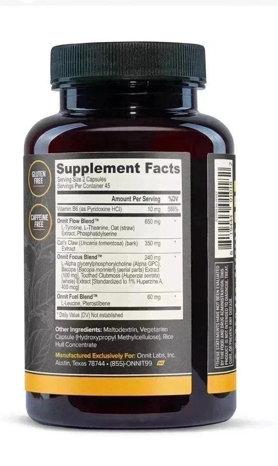 Alpha Brain Memory Focus Daily Cognitive Support (90 Capsules)