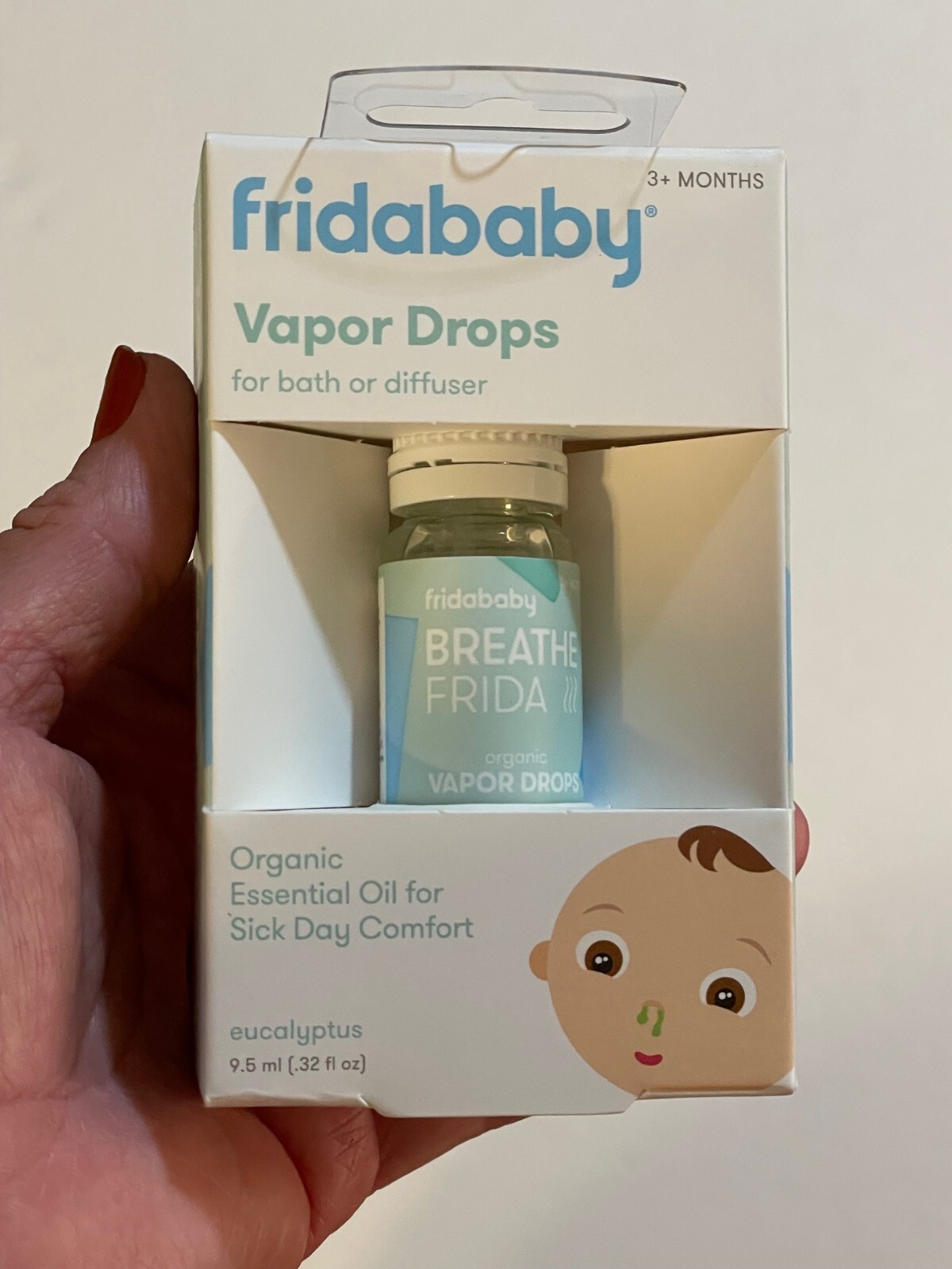Eucalyptus Vapor Bath Or Diffuser Drops .32FL Essential Oil 3+ Months Fridababy