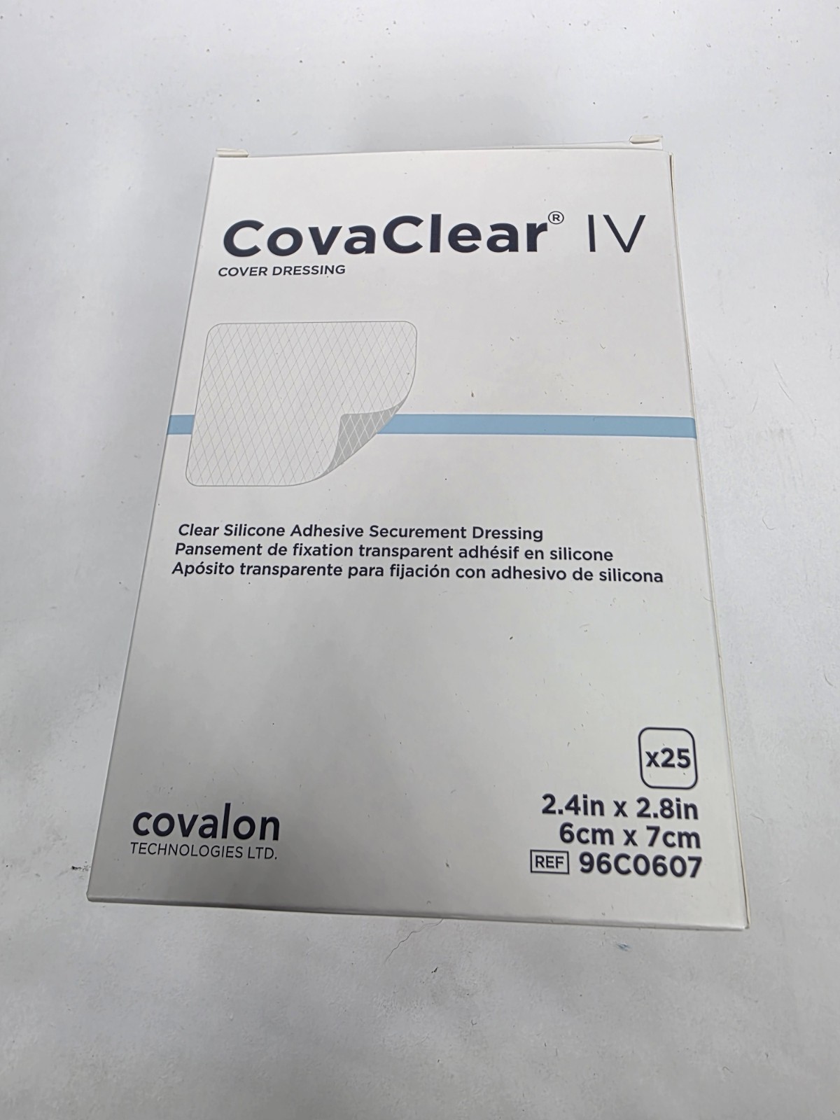 Covaclear IV Cover Dressing – 2.4in x 2.8in Ref# 96C0607 (Box of 25) Exp 2027