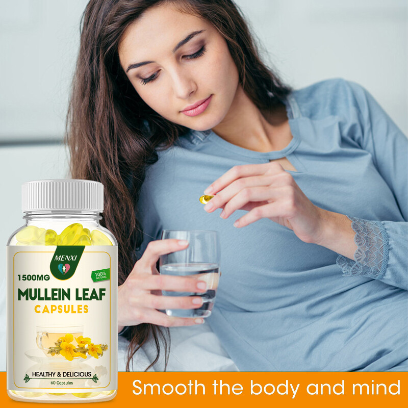 Mullein Leaf Capsules Support Lung Cleanse Respiratory Function 3 Months Supply
