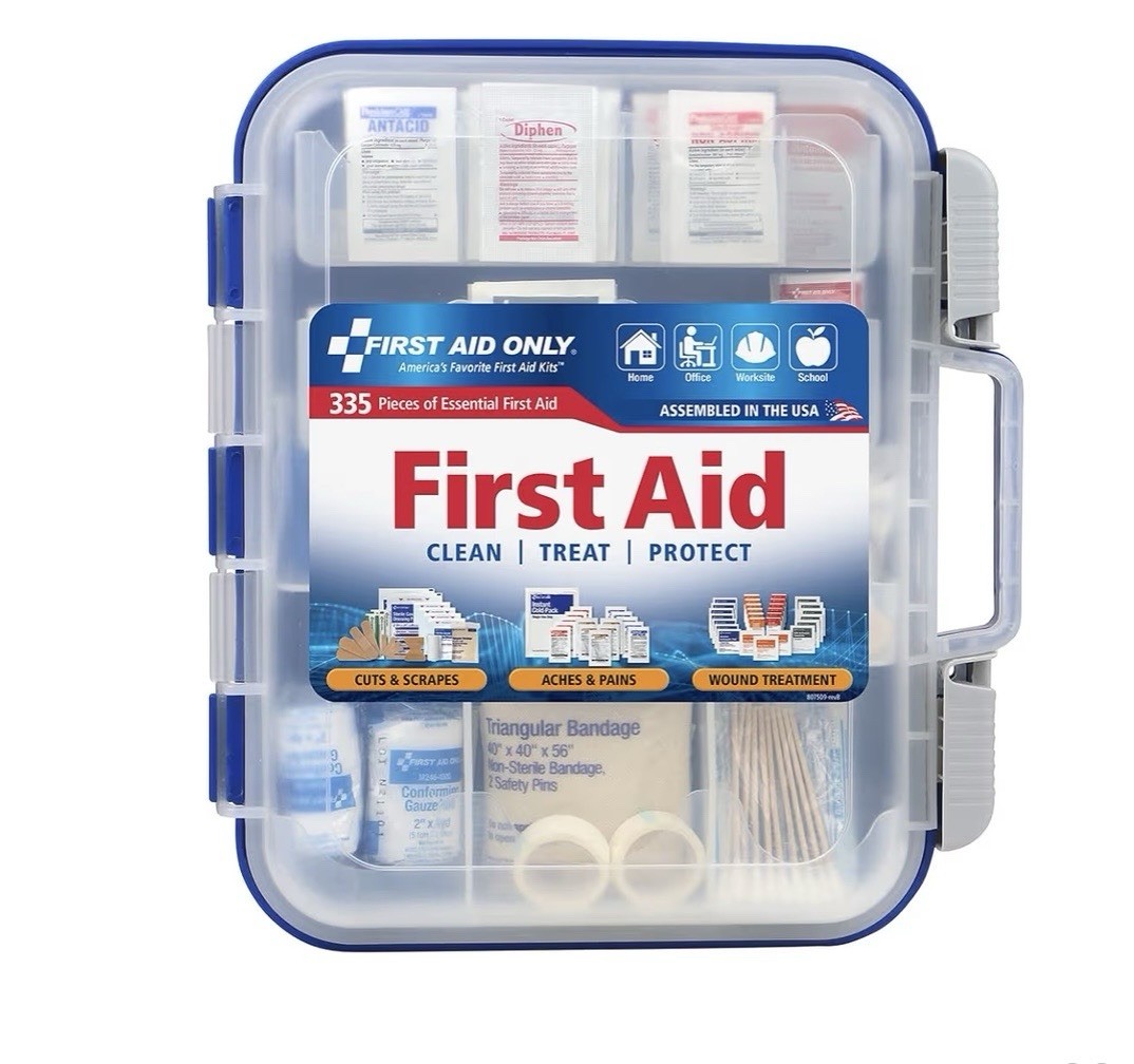 First Aid Only 335 Piece First Aid Kit, OSHA Compliant, All-Purpose 100-Person
