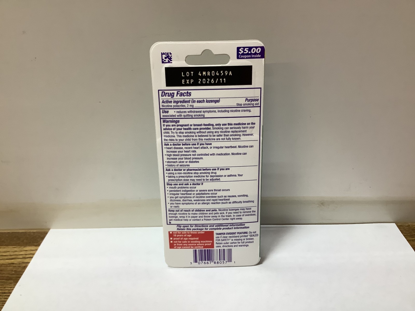 Nicorette 2mg Mint Mini Nicotine Lozenges 20 Count EXP. 11/26-12 PACK- 240 TOTAL