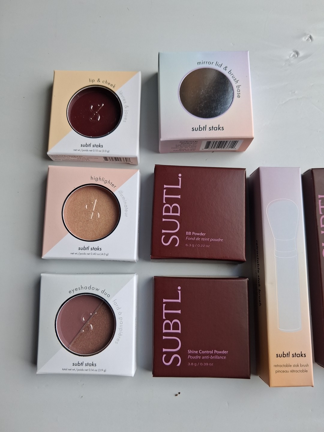 SUBTL. A Box Full Of Makeup Goodies 9 Items. See All Items In Pictures