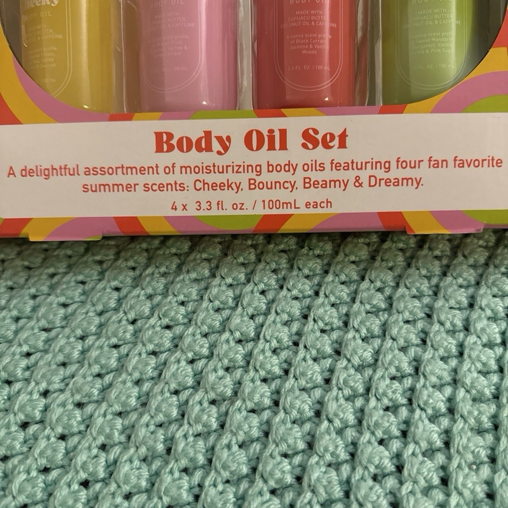 NatureWell Sunshine Glaze Moisturizing Body Oil Set 4×3.3 fl oz Cheeky