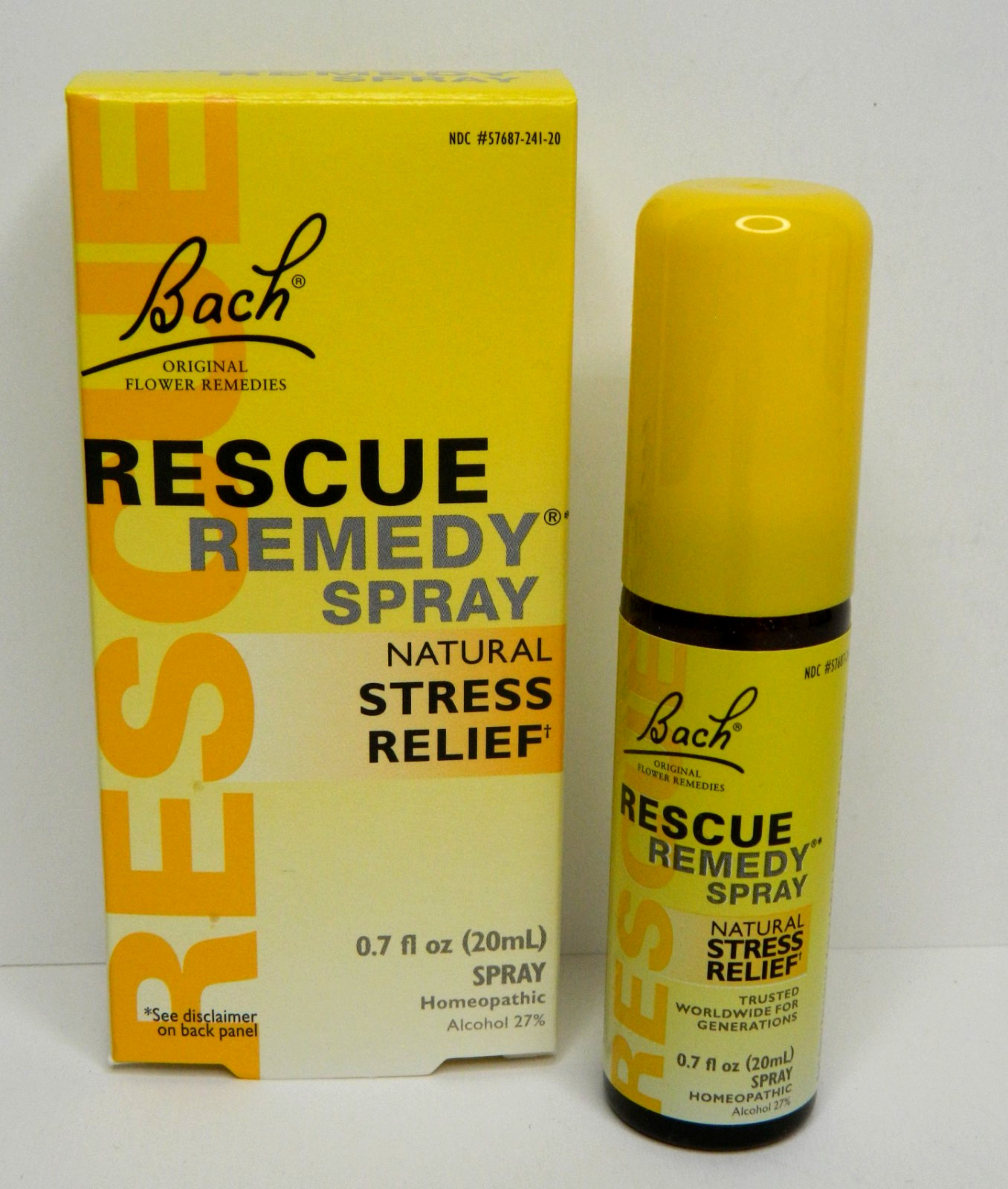 Bach RESCUE REMEDY SPRAY Natural Stress Relief Homeopathic 0.7 fl oz 20mL