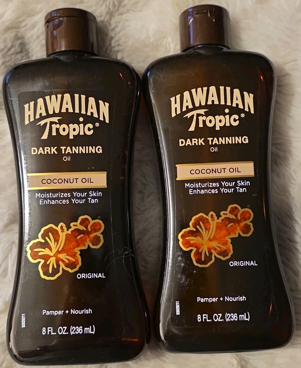 Hawaiian Tropic Dark Tanning Oil, 8 Fl Oz Moisturizing Body Oil 2 pack