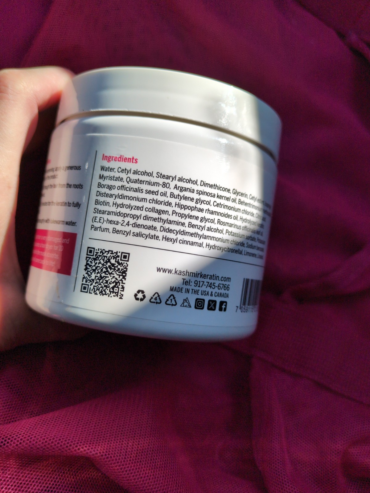 Kashmir Keratin hair mask Ceramic Mask 16 fl.oz
