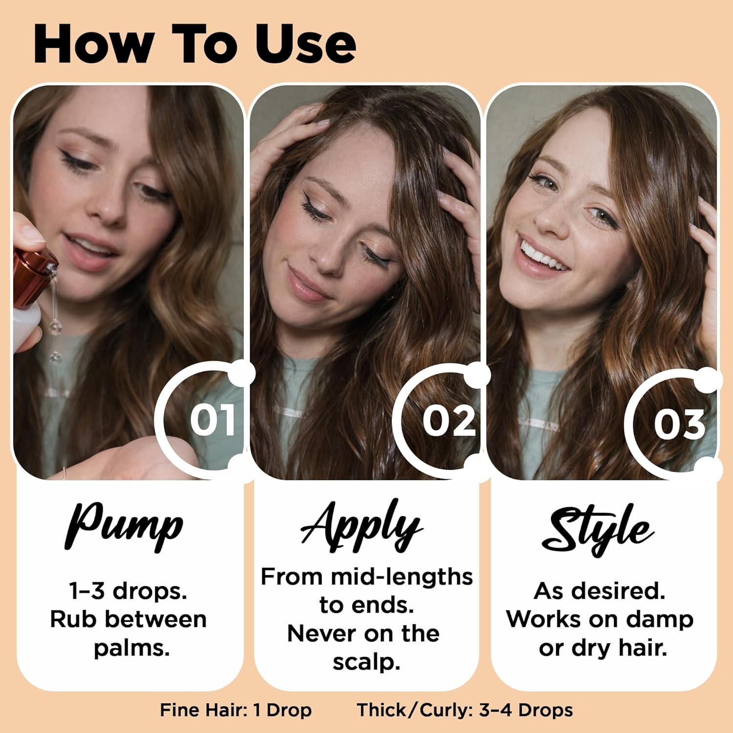Herstyler Anti Frizz Argan Oil Hair Repair Straightening Serum for Shine 2 Fl Oz