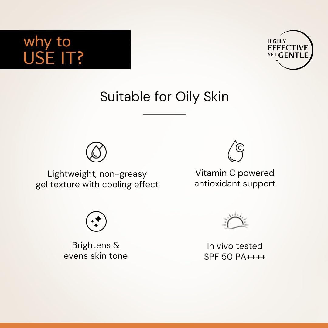 Deconstruct 5% Vitamin C Gel Sunscreen SPF 50 PA++++ 50g Lightweight