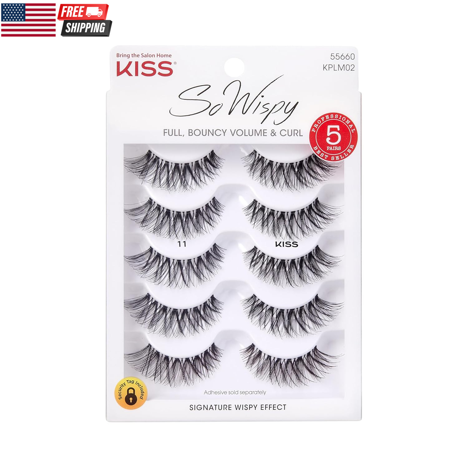 so Wispy, False Eyelashes, ”, 12Mm, Includes 5 Pairs of Lashes, Easy to Apply,