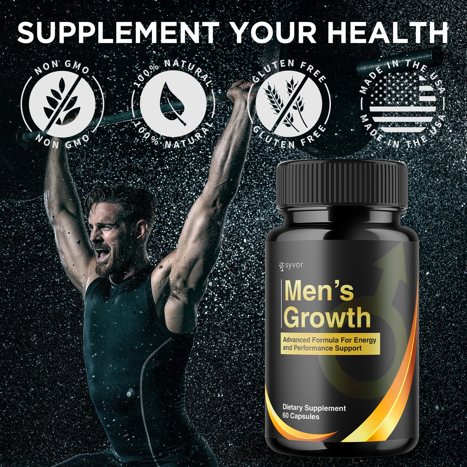 (5 Pack) Men’s Growth Advanced Male Support Supplement Men’sGrowth 300 Capsules
