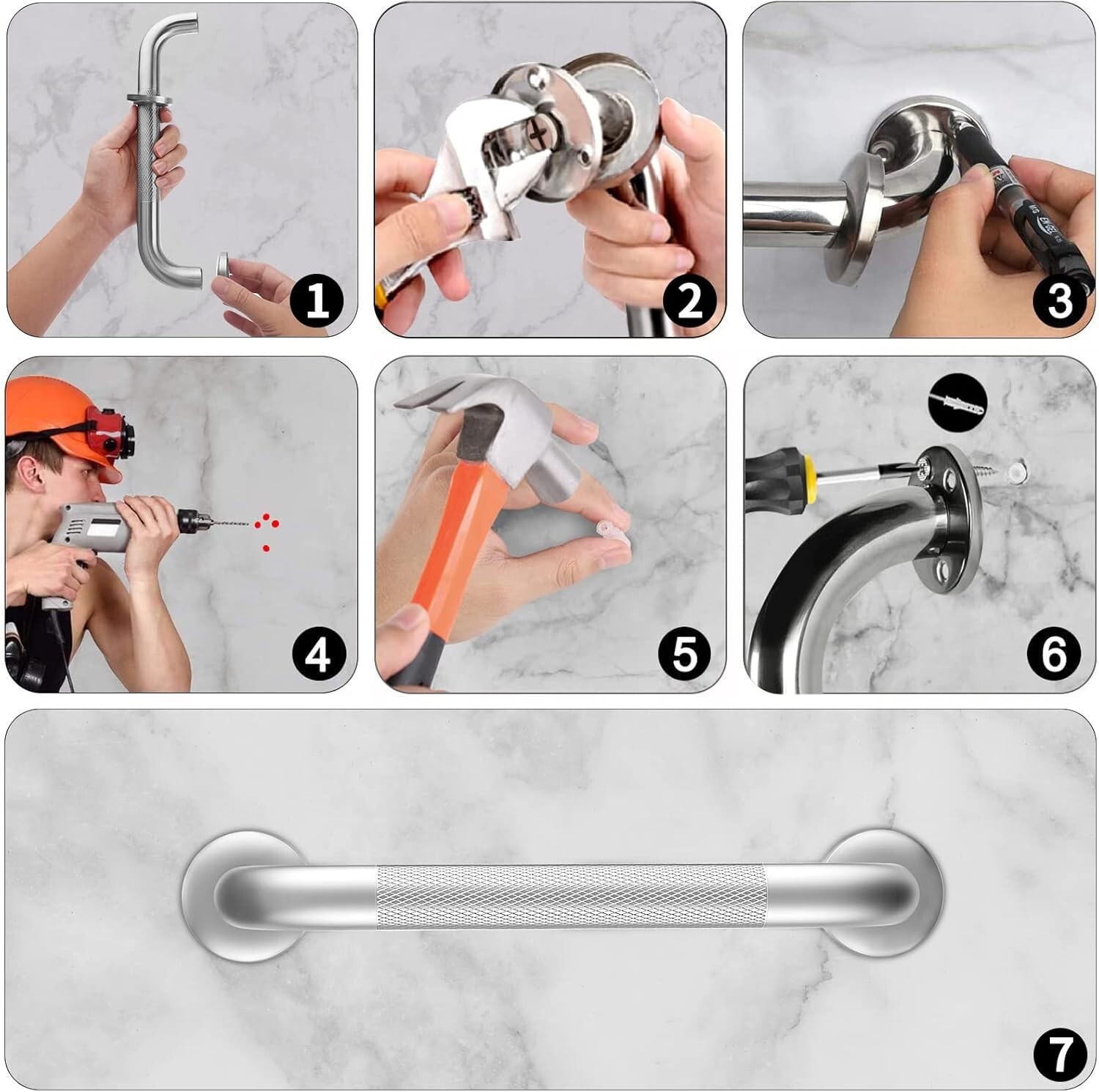 Paquete de 2 barras de apoyo de 40 cm para bañeras y duchas, antideslizantes, de