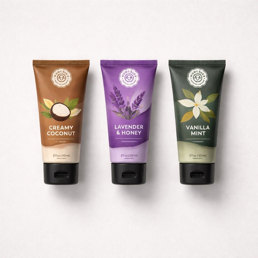3 Pc Hand Cream Gift Set Coconut Lavender Vanilla Mint Moisturizing New