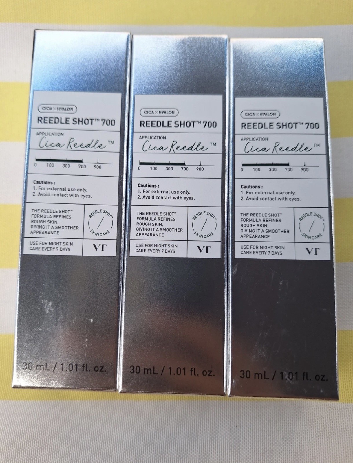 3 Pack – VT Cosmetics – CICA X HYALON – Reedle Shot 700 (570,000) 30mL /1oz