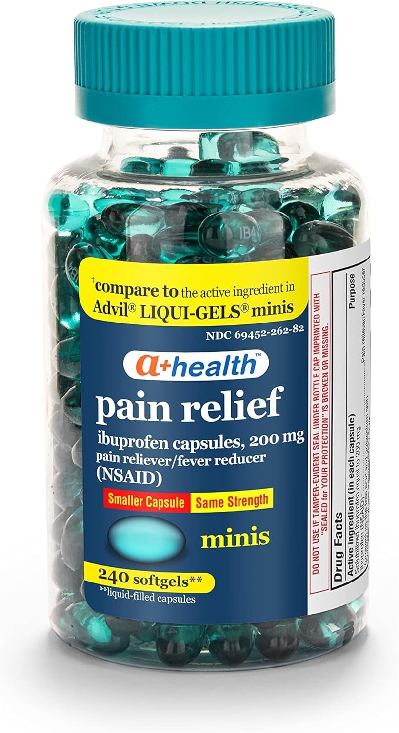 Mini Ibuprofen 200mg Softgels – Fast-Acting, Easier Swallowing Relief for Ach…