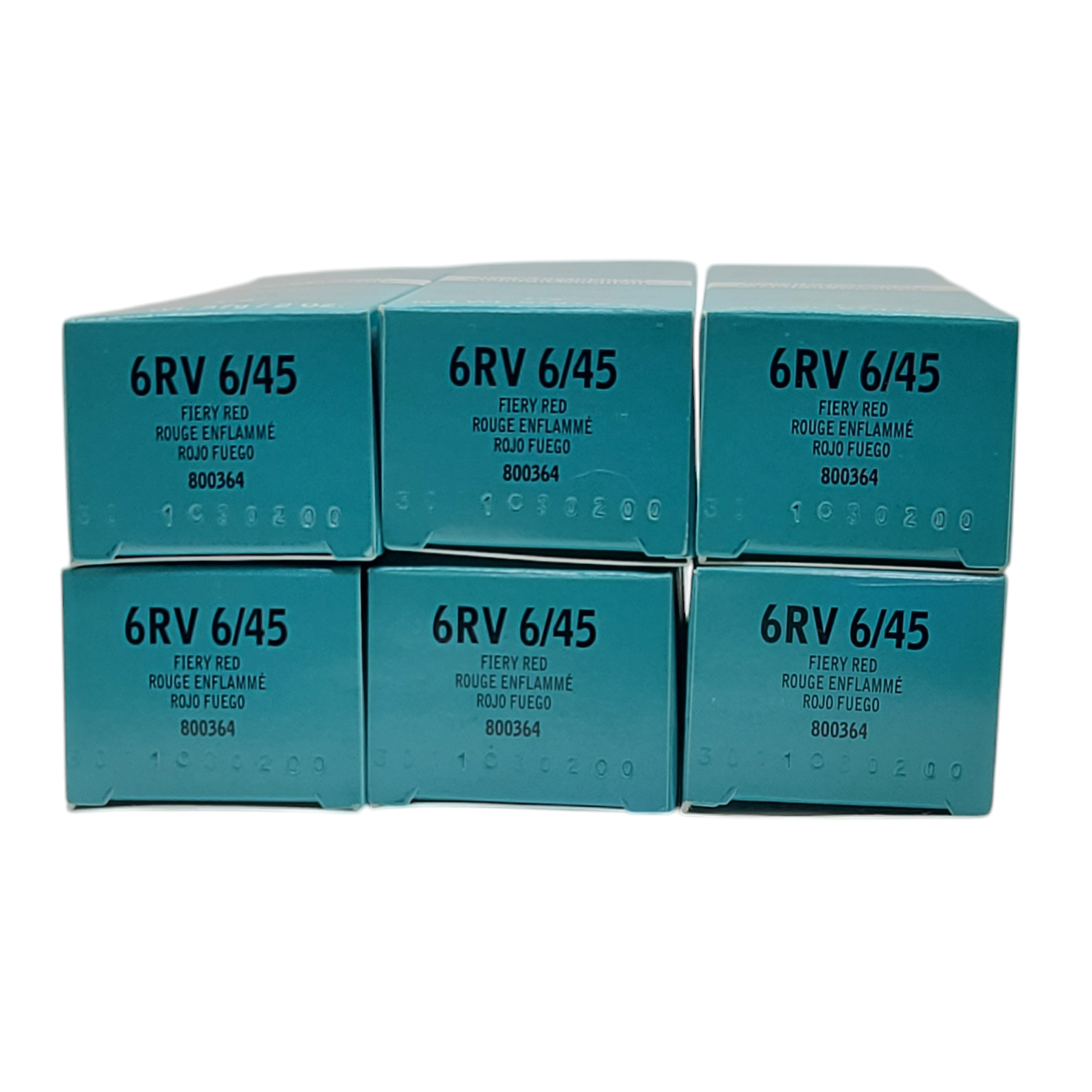6 Pack Wella Color Charm Permanent Gel Hair Color 6RV 6/45 Fiery Red – 2 oz
