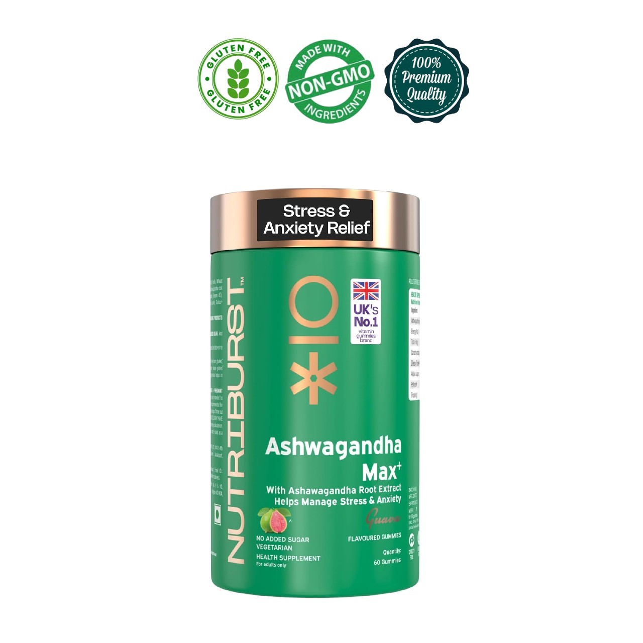 Nutri.burst Ashwagandha Max 500mg Gummies 60 Sugar Free