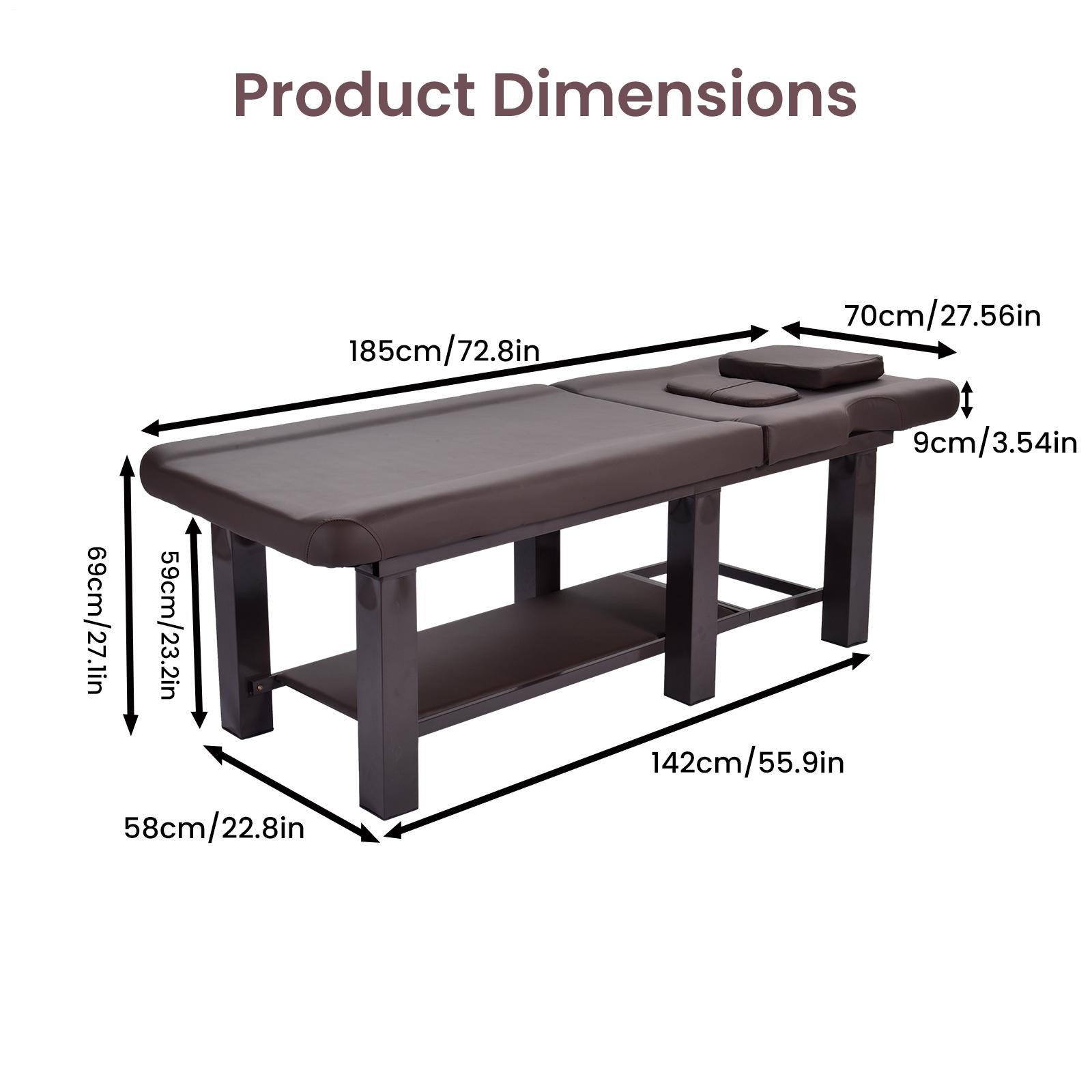 Heavy Duty Massage Treatment Table Facial Bed Salon Beauty W/Open-Chest,Headrest