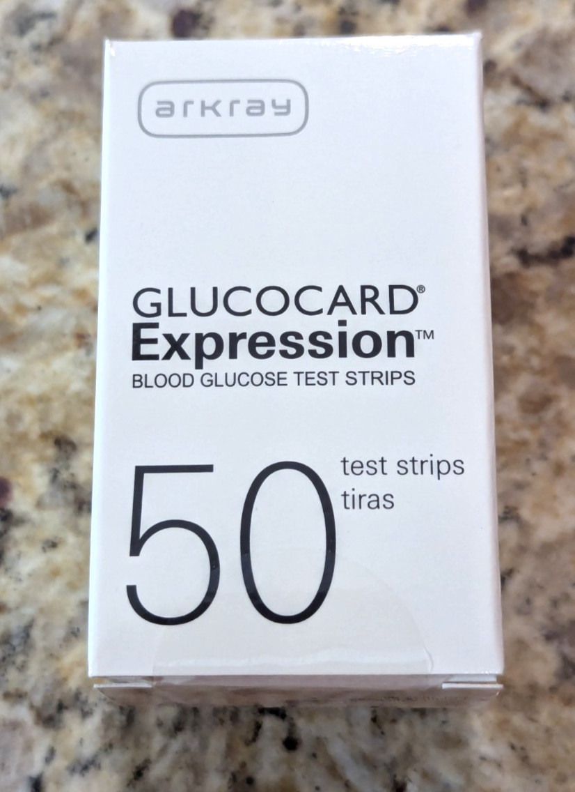 Arkray Glucocard Expression Blood Glucose Test Strips 50 count exp: 02/2027