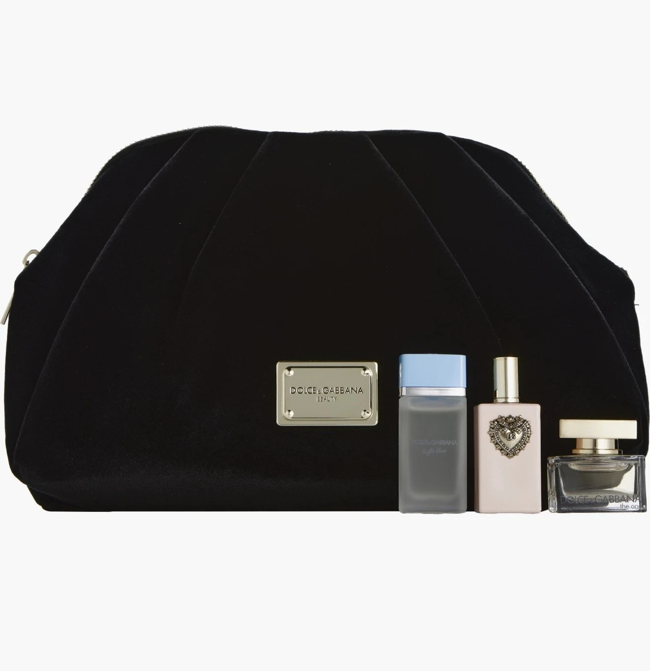 Dolce & Gabbana Pouch and Mini Perfume Set 4 pcs 0.17oz Each