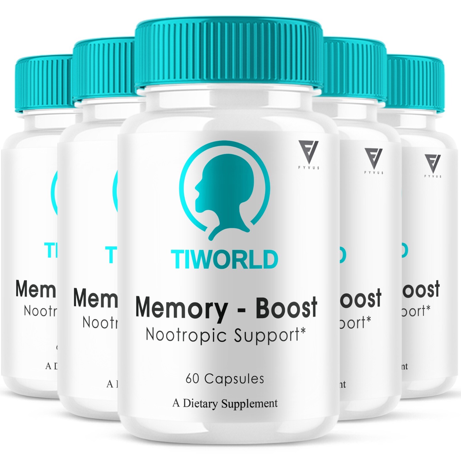 (5 Pack) Tiworld Advanced Memory Support Nootropic Ti World Pills (300 Capsules)