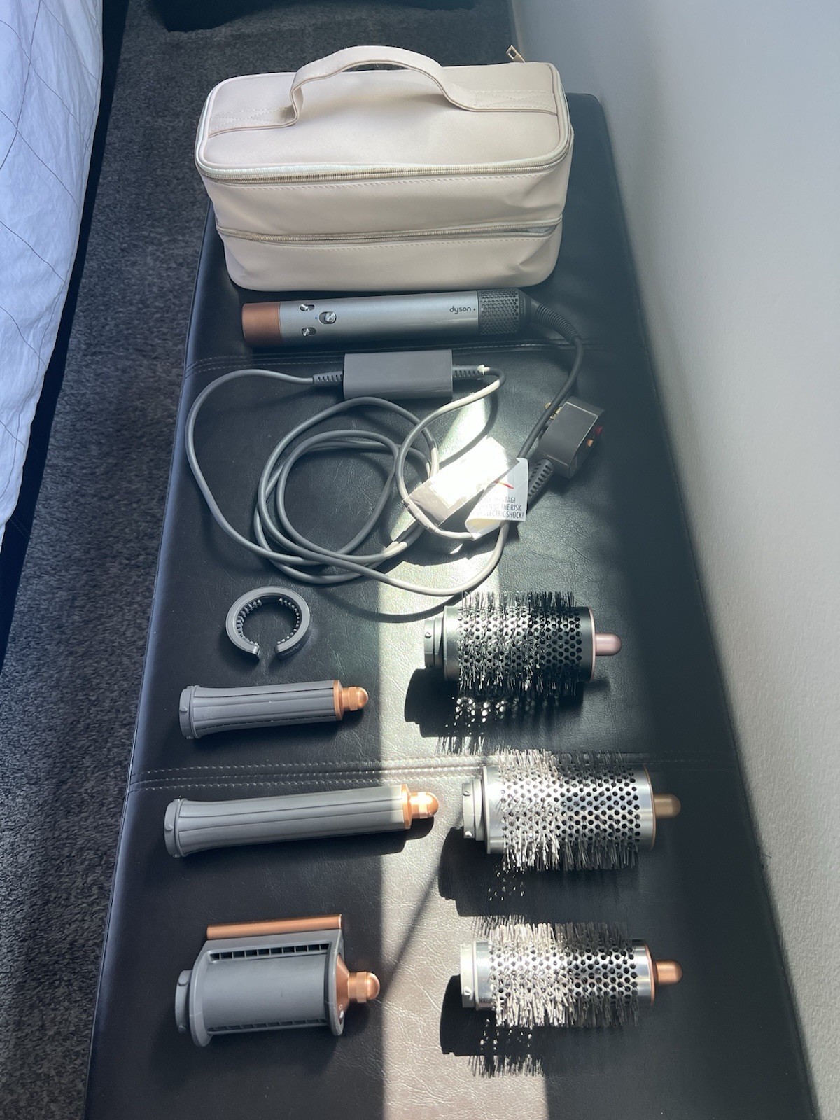 Dyson Airwrap Multi Styler 1.2 & 1.6 in Barrels Attachments Gray Copper