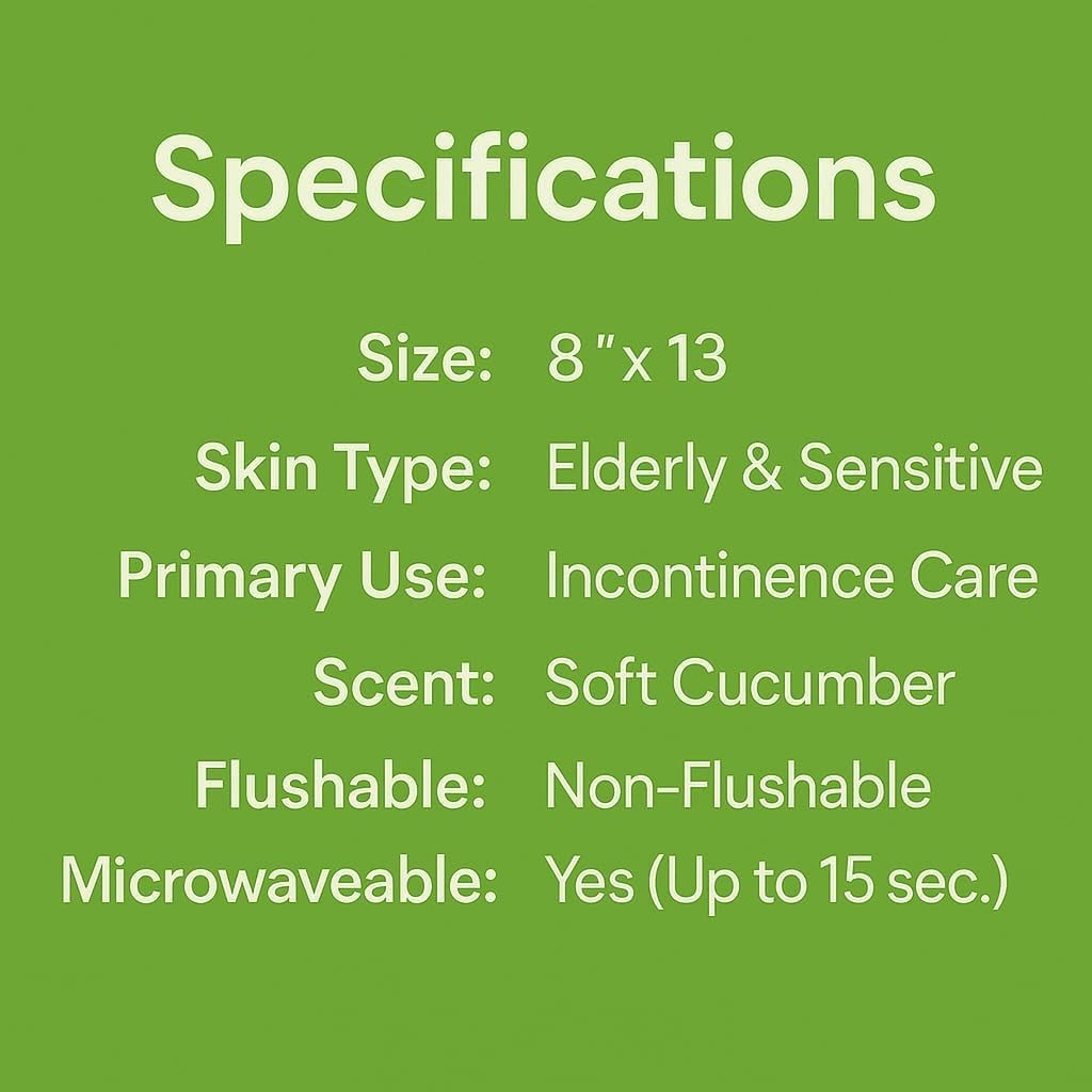 Adult Wipes For Elderly Softly Scented – 8×13″ 240ct (4 Packs of 60)