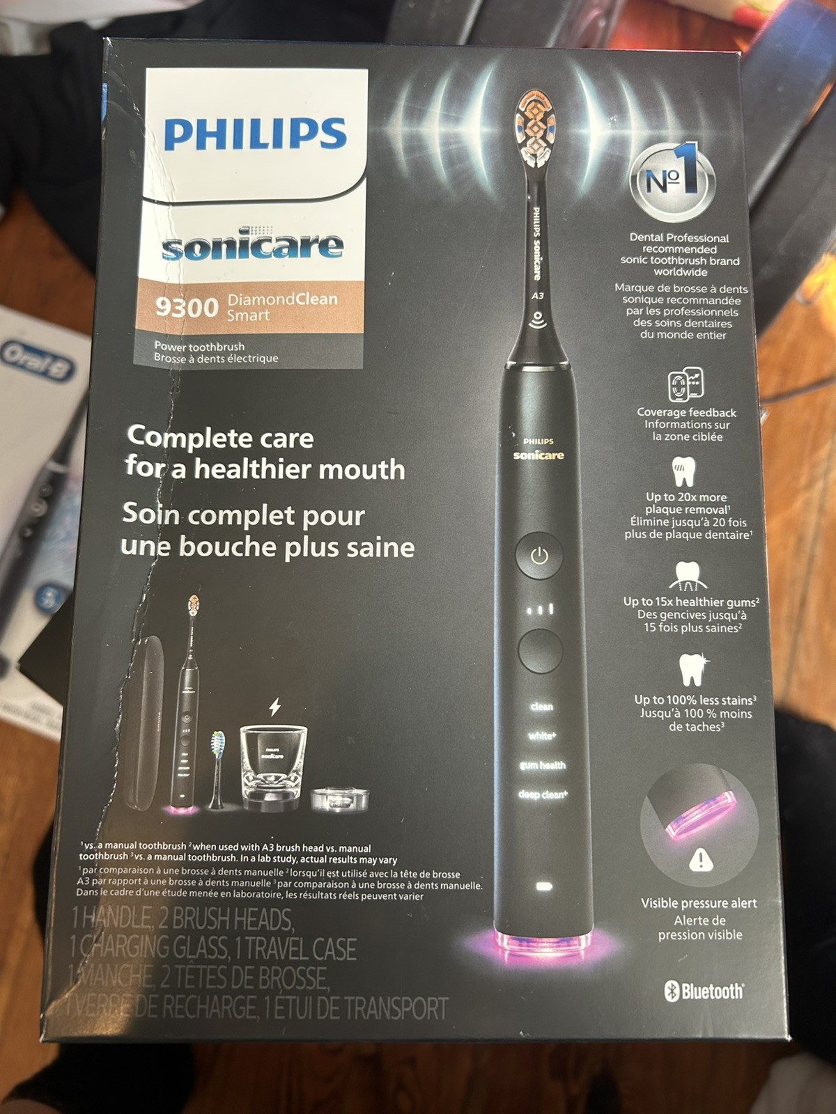Philips Sonicare DiamondClean Smart 9300 Electric Toothbrush Black Bluetooth