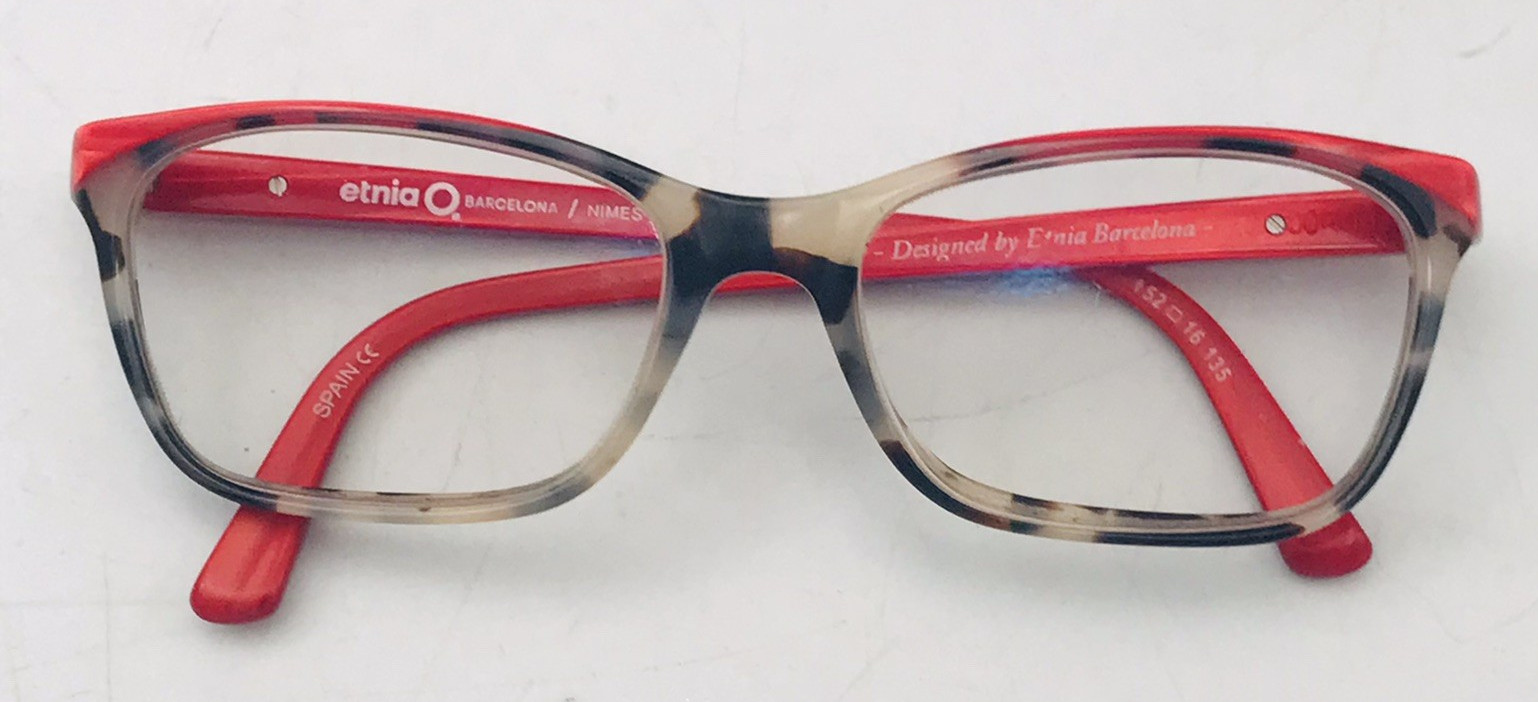 ETNIA O Barcelona Eyeglasses Nimes 15 HVRD 152-16-135 Red & Brown Tortoise Spain