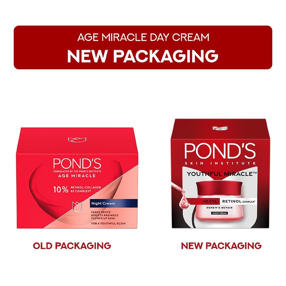 POND’S Youthful Miracle Hexyl Retinol Complex, Renew & Repair Night Cream 50gm
