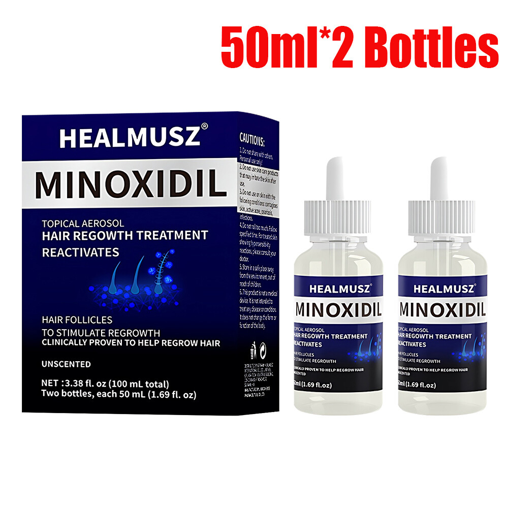 Minoxidil 5% Hair Regrowth Solution Extra Strength Men Women 2-10 Months Supply