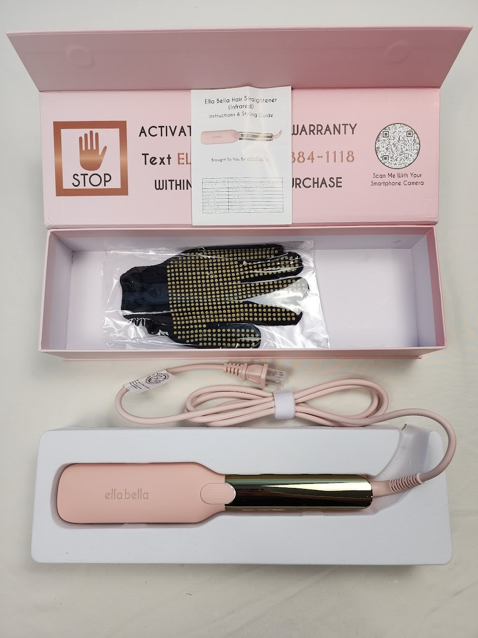 ELLA BELLA Titanium Ionic Hair Straightener Flat Iron – Open Box – Select Color