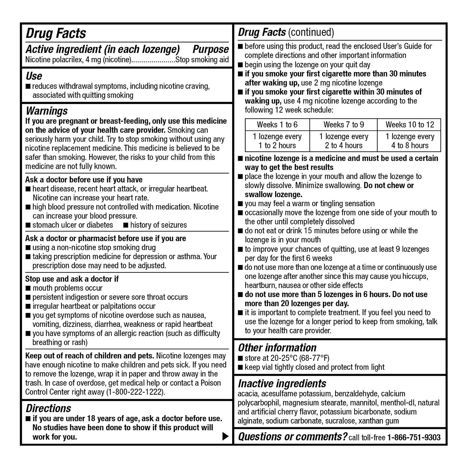 Member’s Mark Nicotine Mini Lozenge 4 MG – Cherry Flavor | 216 Count